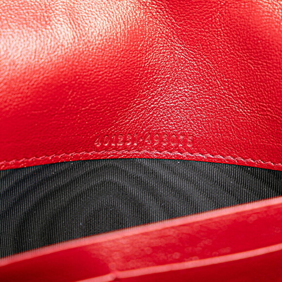 Gucci GG Dionysus Chain Shoulder Wallet Black Red Tweed Leather - Picture 7 of 8